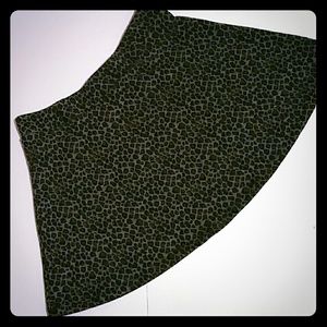 Leopard Print Skater Miniskirt